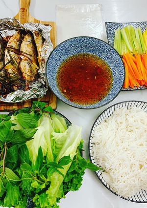 Hình của món Bún cá cuốn.