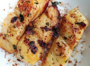 Foto resep Grilled Dori with honey garlic souce