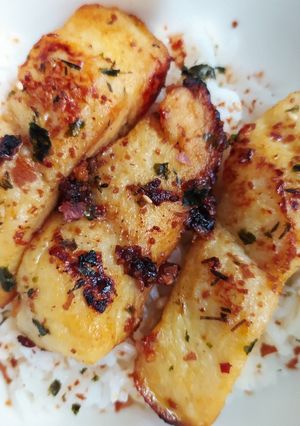 Foto resep Grilled Dori with honey garlic souce