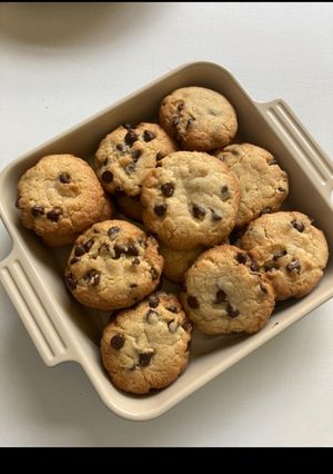 Una foto de Galletas tipo cookies de chocolate sin huevo