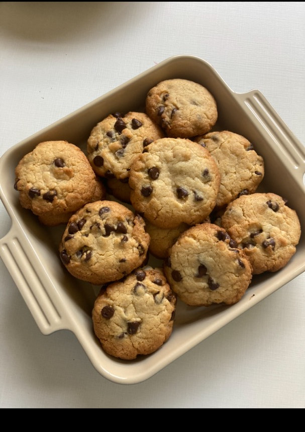 Una foto de Galletas tipo cookies de chocolate sin huevo