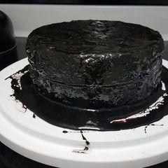 A picture of Nana's Chocolate Cake.