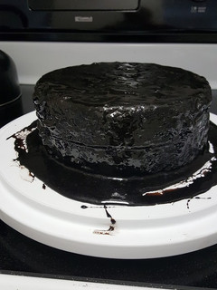A picture of Nana's Chocolate Cake.