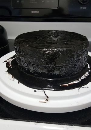 A picture of Nana's Chocolate Cake.