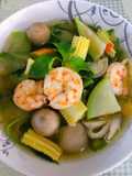 แกงเลียงกุ้ง ผักเยอะ