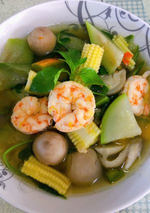 รูปของ แกงเลียงกุ้ง ผักเยอะ