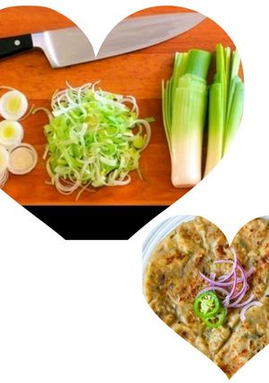 A picture of Leek Paratha.