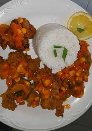 Foto resep Ayam crispy saos jagung asam manis pedas