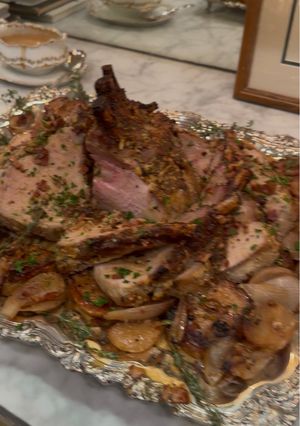 A picture of Apple Shallot Crown Roast.
