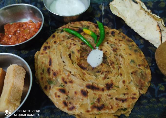 Yummy and Spicy Dhaniya Paratha(Satpuda paratha)