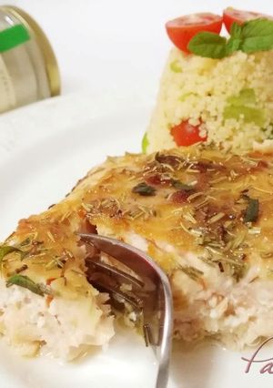 Foto principal de Lomos de salmón con costra de cebolla