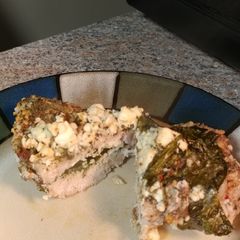 A picture of Spinach & Feta Stuffed Chicken.