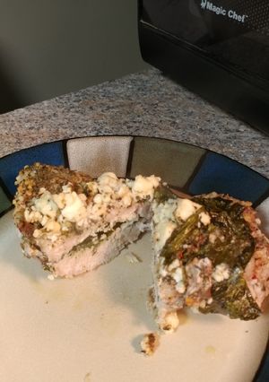 A picture of Spinach & Feta Stuffed Chicken.