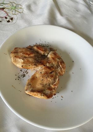 Una foto de Pechuga de pollo con miel