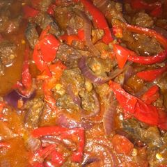 Shredded beef sauce A picture of Shredded beef sauce.