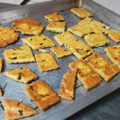 A picture of Cheese masala biscuits.