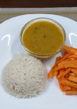 A picture of Red Lentils n Rice#indian dish contest.