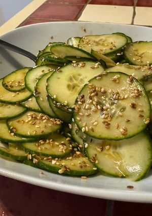 Une photo de Salade de concombre à l’asiatique