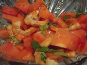 Una foto de gambas saladas