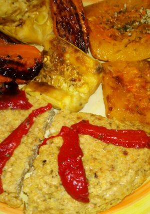 Una foto de Vegetales asados con tortilla de quinoa #SOSCarli
