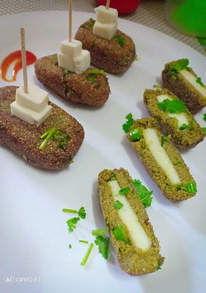 A picture of Jawar paneer cutlet.
