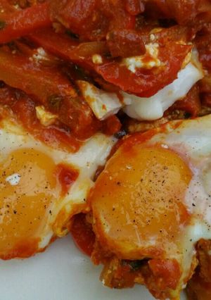 A picture of Chorizo Shakshuka.