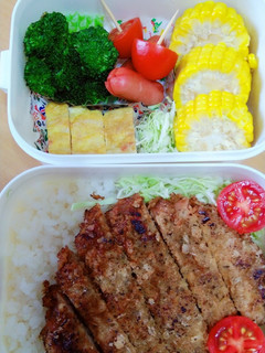 日式炸豬排便當 的食譜成品照片