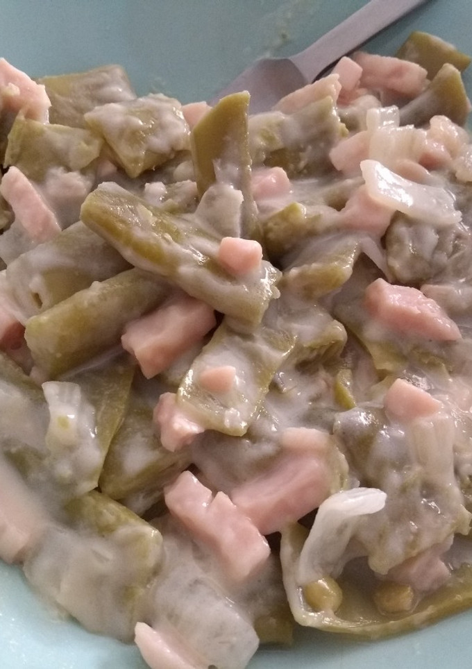 Una foto de Judías verdes con salsa de leche