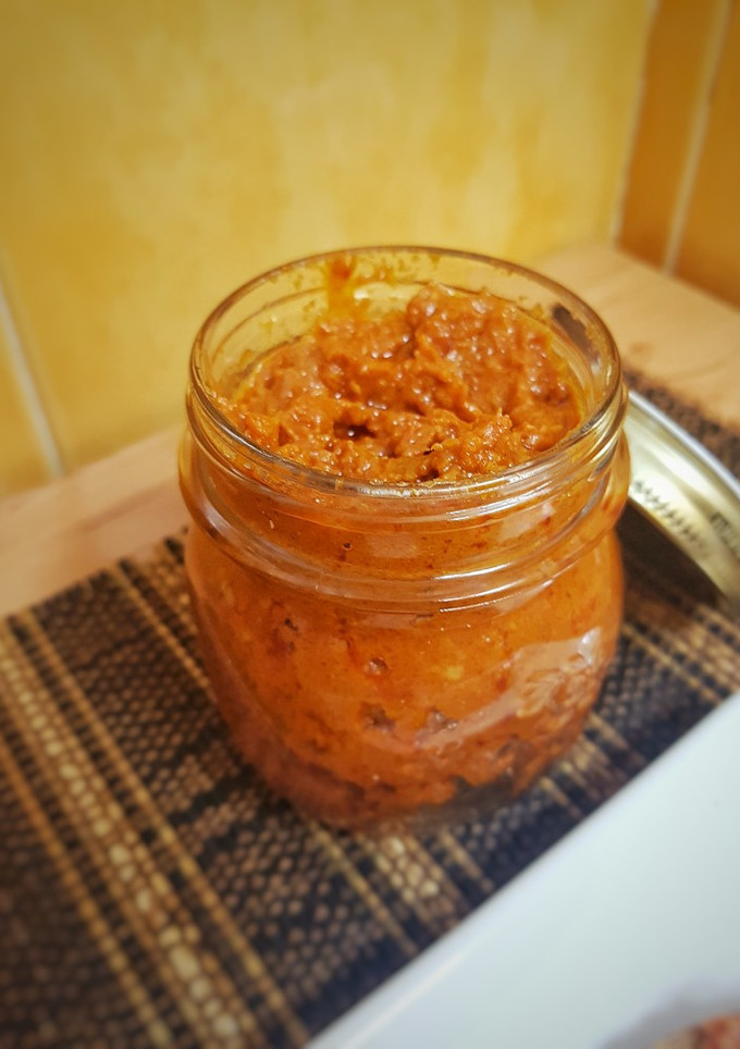 Una foto de Sobrasada vegana en mambo o Thermomix