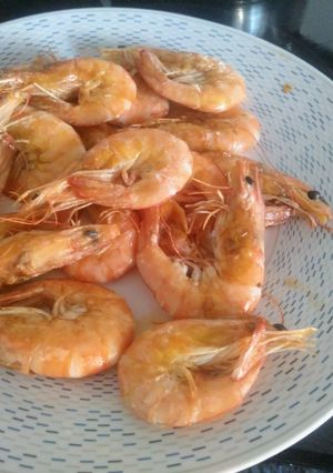 Una foto de Langostinos a la plancha