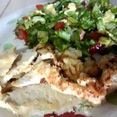 A picture of Milanesa al coco.