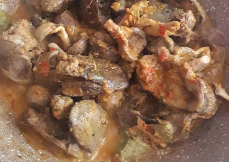 Resep Ati Ampela bumbu merah no pedas yang simpel