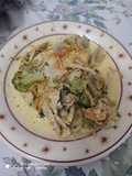 Pollito en crema