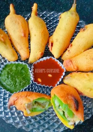 A picture of Rajasthani Mirchi Vada.
