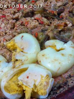 Foto resep Pecel 3T (Terong + Tempe dan Telor) sambal santan.