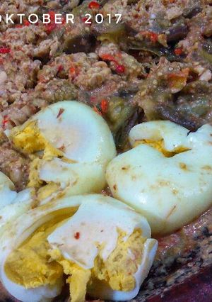 Foto resep Pecel 3T (Terong + Tempe dan Telor) sambal santan.