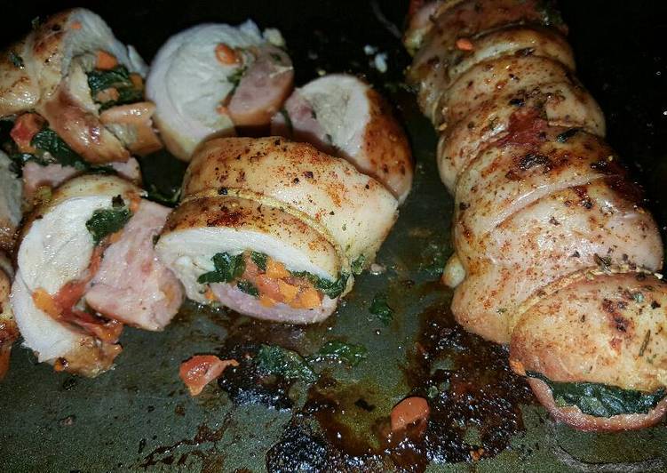 Simple Way to Prepare Speedy Polish Sausage and Veggie Stuffed Herbed Chicken