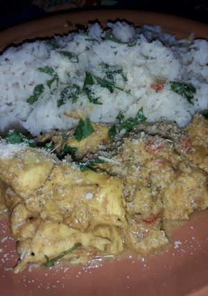 Una foto de Pollo al curry !