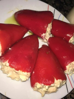 Una foto de Pimientos del piquillo rellenos