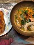 Korean Crispy Chicken Noodle Soup