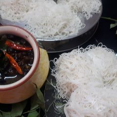 A picture of Black chana curry (masala curry).