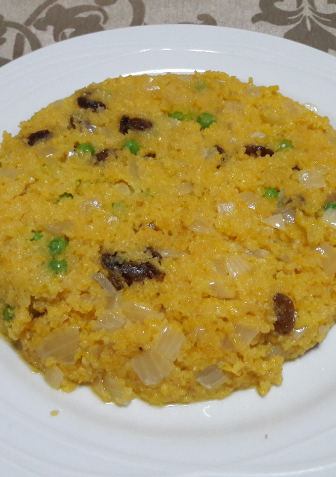 Una foto de Cuscús de maíz sin gluten y vegano 🌽