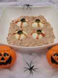Ojos sangrientos de huevo para Halloween
