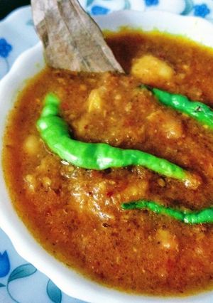 A picture of Punjabi Chole(Chickpeas Curry).