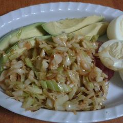 A picture of Fried cabbages #local food contest Nairobi North.