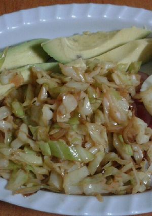 A picture of Fried cabbages #local food contest Nairobi North.