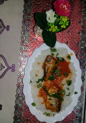 صورة لوصفة أرز بسردين المعلب