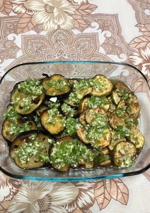 صورة لوصفة باذنجان وكوسا مقلي