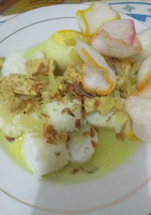 Foto resep Lontong sayur labu tempe