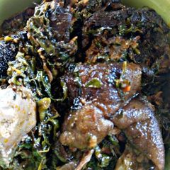 Afang soup A picture of Afang soup.